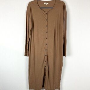 Madewell Brown Long Sleeve Buttoned Cardigan